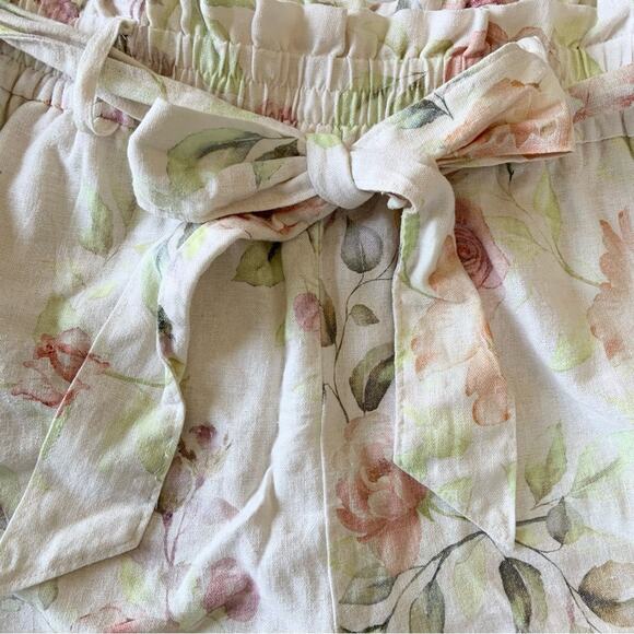 Caroline Constas Floral Linen Shorts & Top Set Size Small Retail $400 - Picture 8 of 16